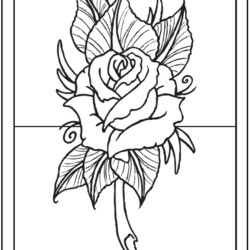 Cool Rose Coloring Pages Customize Drawing Leaf Printable Leaves Page