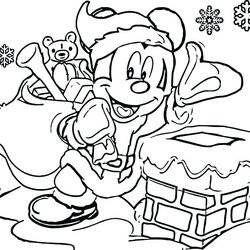 Mickey Mouse Christmas Coloring Pages Free Print At Printable