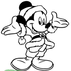 Out Of This World Free Mickey Mouse Christmas Coloring Page Download Santa Claus Minions Cartoons