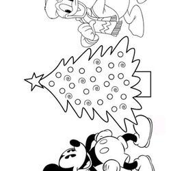 Smashing Mickey Mouse Christmas Coloring Pages