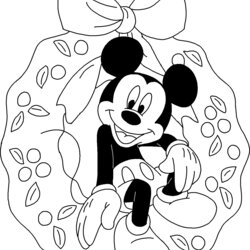 Marvelous Disney Christmas Coloring Pages Mickey Mouse Crayola Minnie Drawing Giant Sheets Colouring