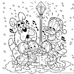 Superlative Mickey Mouse Christmas Coloring Pages Donald Nephews Resolution Info Type File Size