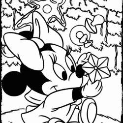 Great Mickey Mouse Free Christmas Tree Coloring Pages Home Minnie Disney Cute Baby Popular