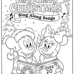 Tremendous Mickey Mouse Christmas Coloring Pages