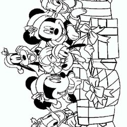 Swell Mickey Mouse Christmas Coloring Pages Free Printable Color Recommended
