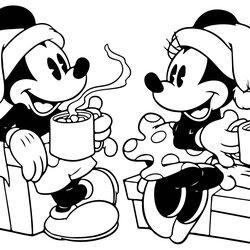 Preeminent Best Mickey Mouse Christmas Free Printable Coloring Sheets For Minnie Pages Disney Cocoa Drinking