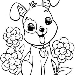 Excellent Free Easy To Print Cute Coloring Pages Puppy