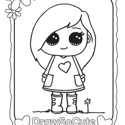 Spiffing Draw So Cute Girl Coloring Pages Free Printable Sophie