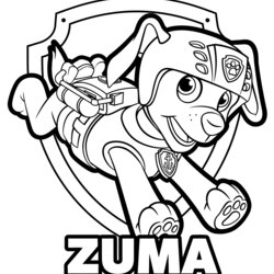 Worthy Paw Patrol Colouring Pictures Coloring Pages Best