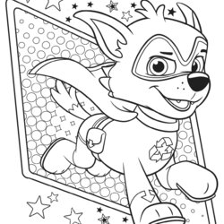 Supreme Paw Patrol Coloring Page Free Pages Pup Master January