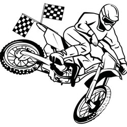 Great Dirt Bike Coloring Pages For Boys Racing Page