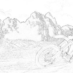 Cool Free Dirt Bike Coloring Pages For Kids Save Print Enjoy Mountain Page