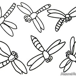 Supreme Free Printable Dragonfly Coloring Pages For Kids Animal Place Fly Drawing Color Dragonflies Cartoon
