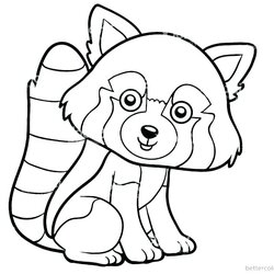 Magnificent Cute Red Panda Coloring Pages Sheets Printable