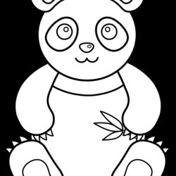 High Quality Free Printable Panda Coloring Pages Templates Cute Page