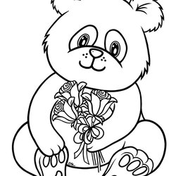 Brilliant Baby Panda Coloring Pages For Kids Bear