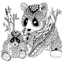 Marvelous Panda Coloring Pages Free Printable For Kids Pandas