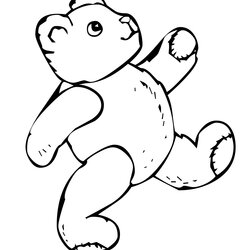 Sterling Colouring Pic Teddy Best Bear Coloring Pages Drawing Bears Line Chicago Template Print Walking
