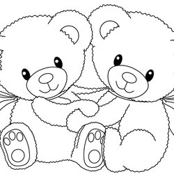 Capital Fall Coloring Pages Teddy Bear Two Cute
