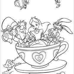 Brilliant Alice In Wonderland Coloring Pages