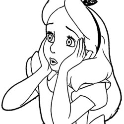 Exceptional Alice Coloring Page Home Wonderland Pages Comments
