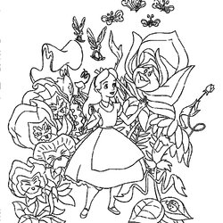 Superb Alice In Wonderland Coloring Pages To Download And Print For Free Color Kids