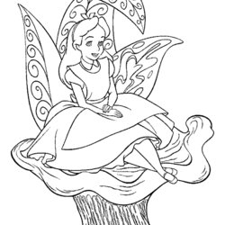 Perfect Coloring Pages Online Alice In Wonderland Posted Colouring Book
