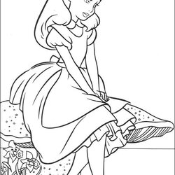 Excellent Fun Coloring Pages Alice In Wonderland Disney Color Printable Book Colouring Print Posted Kids Cute