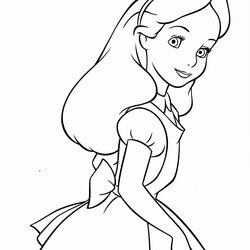 Sterling Coloring Pages Of Alice In Wonderland Characters At Disney Walt Printable Book Drawing Color