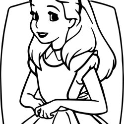 Alice In The Wonderland Picture Coloring Page Pages Cartoon