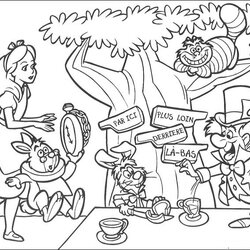 Out Of This World Fun Coloring Pages Alice In Wonderland Pm Posted Sheets Disney
