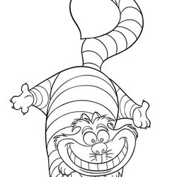 Free Easy To Print Alice In Wonderland Coloring Pages Cheshire