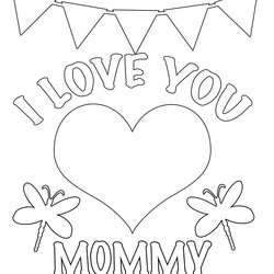 Terrific Party Simplicity Free Valentines Day Coloring Pages And Printable Mommy Valentine Kids Color Use