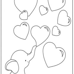 Wonderful Preschool Valentine Coloring Pages To Print Color Kids Activities Blog Elephant