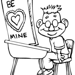 Superlative Preschool Valentines Day Coloring Pages Valentine
