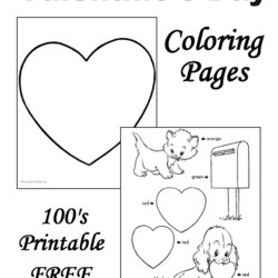 Fantastic Preschool Day Coloring Pages Valentines Valentine Card Crafts Sheets Kids Color Printable Cards
