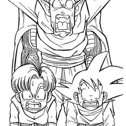 Terrific Best Dragon Ball Coloring Pages Free Printable Print