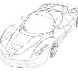 Free Sports Car Coloring Pages For Kids Save Print Enjoy Ferrari