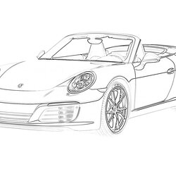 Superb Free Sports Car Coloring Pages For Kids Save Print Enjoy Porsche Convertible