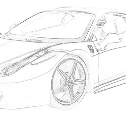 Admirable Free Sports Car Coloring Pages For Kids Save Print Enjoy Ferrari