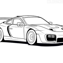Sports Car Coloring Page Books Sport