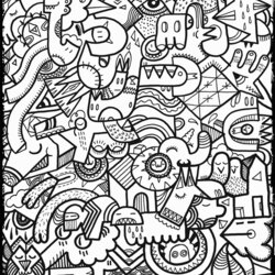 Printable Cool Coloring Pages Designs Home Teens Teenagers Print Adults Fun Random Unique Colouring Color