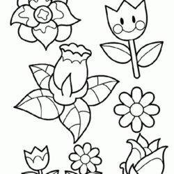 Very Good Flower Coloring Page To Print Images File