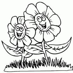 Printable Spring Flower Coloring Pages Home Flowers Popular Children