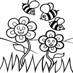 Legit Spring Flower Coloring Pages To Download And Print For Free Kids Printable Garden Bees Color Cute