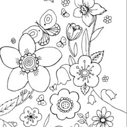 Free Printable Spring Flowers Coloring Pages Home