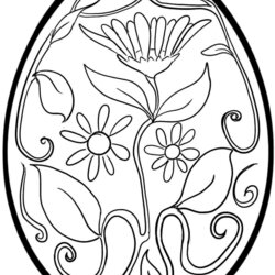 Spiffing Easter Egg Coloring Page Preschool