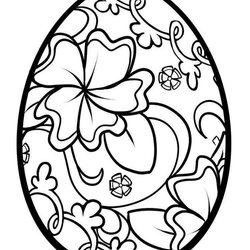 Easter Egg Coloring Pages Printable Color Kids Recommended Holiday