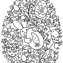 Champion Easter Coloring Pages For Adults Best Kids Patterned Cute Egg Page