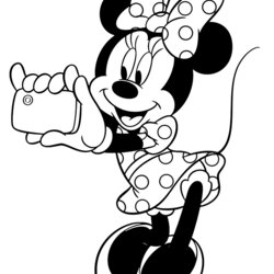 Outstanding Minnie Mouse Coloring Pages World Of Wonders Disney Taking